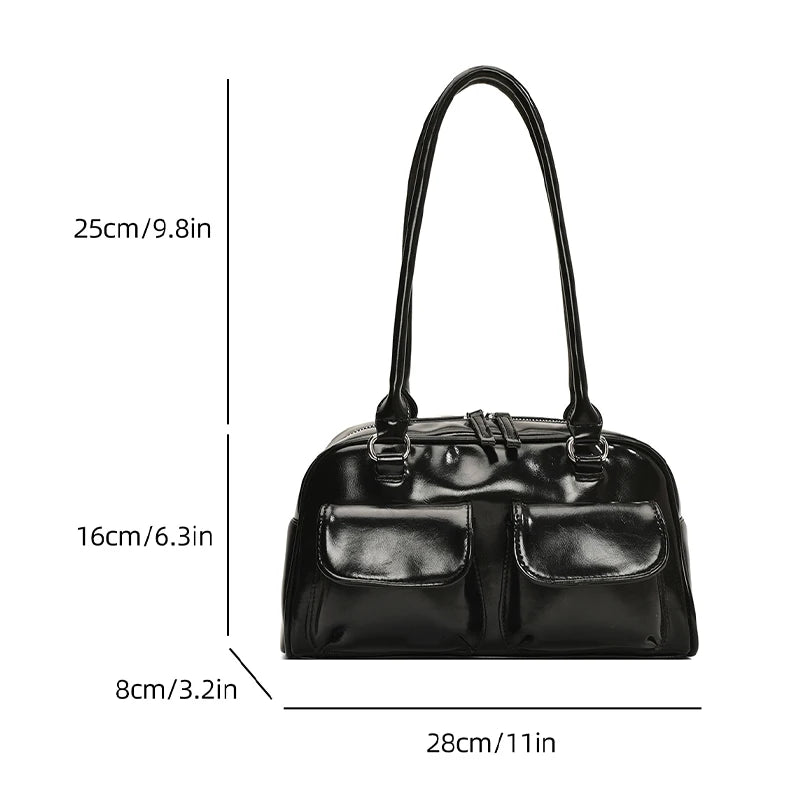 Simple Fashion Women's Handbags Shoulder Bag PU Solid Color Large Capacity Suitable Multi pockets For Commute Outings Shopping